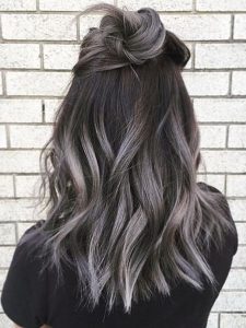 Silver ombre hair